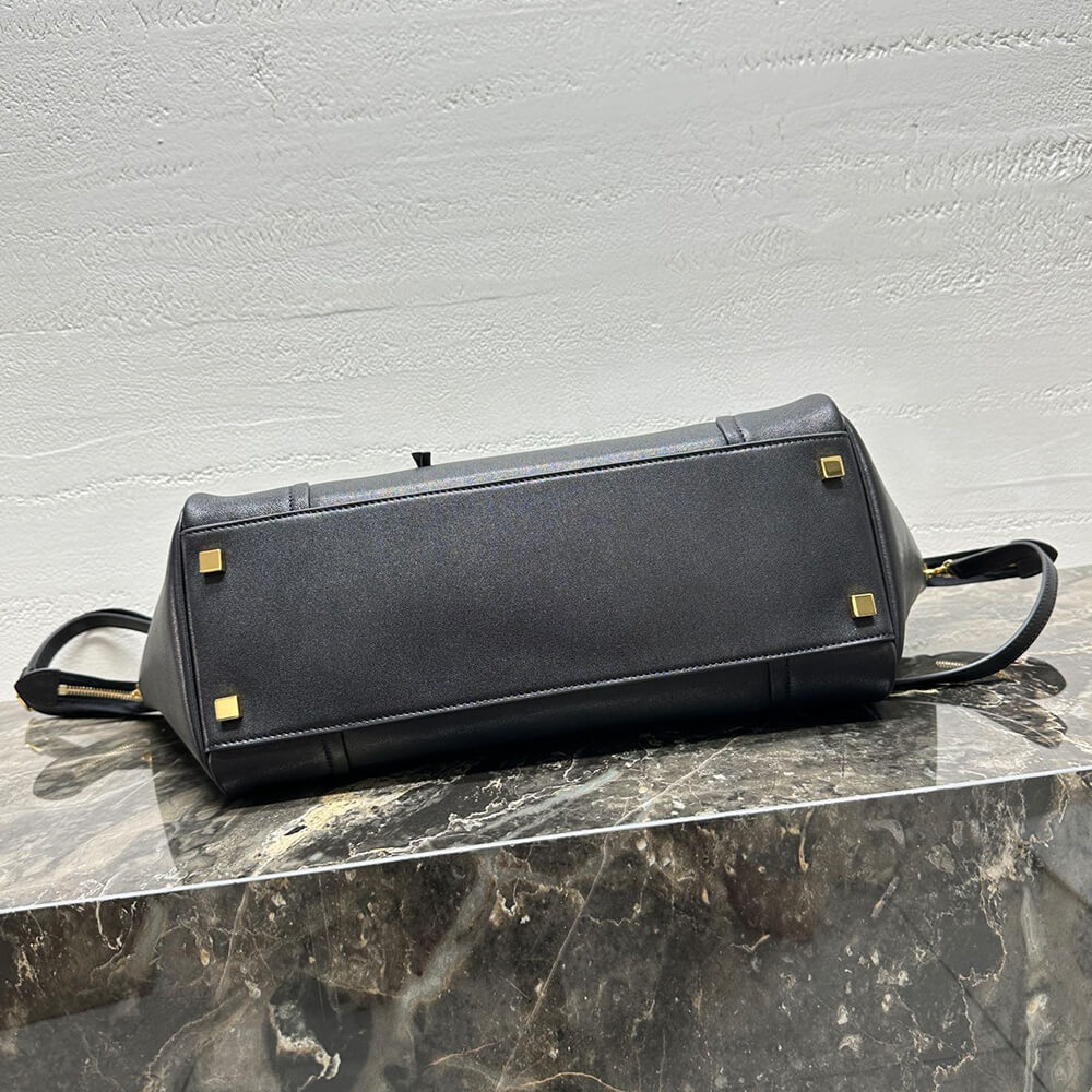 Ce1i*e MEDIUM SMILING NEW LUGGAGE IN S*pPLE SHINY LAMBSKIN(HIGH-END GRADE)